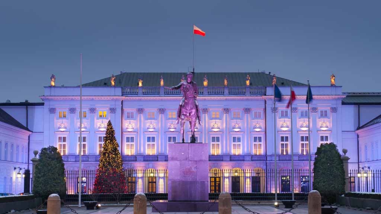 Polish President Palace in Warsaw, Poland