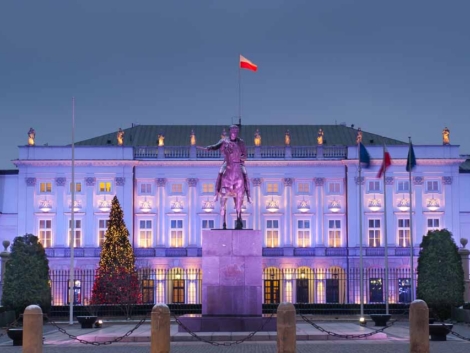 Polish President Palace in Warsaw, Poland